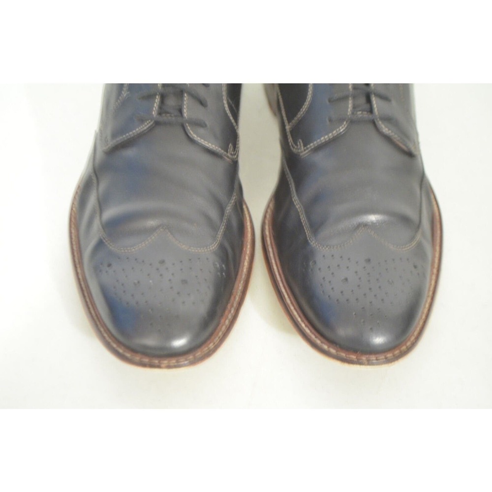 Banana Republic 10.5 M Digby Brogue Black Leather Lace Up Dress Shoes‎ - Picture 2 of 6
